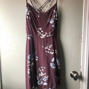 Plum Floral Dress